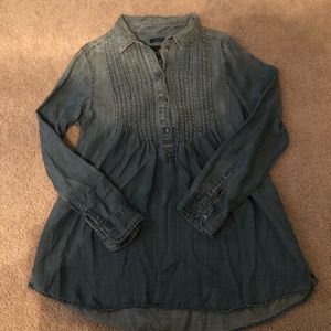 AE Jegging Fit Tunic Denim Top Pockets Size M